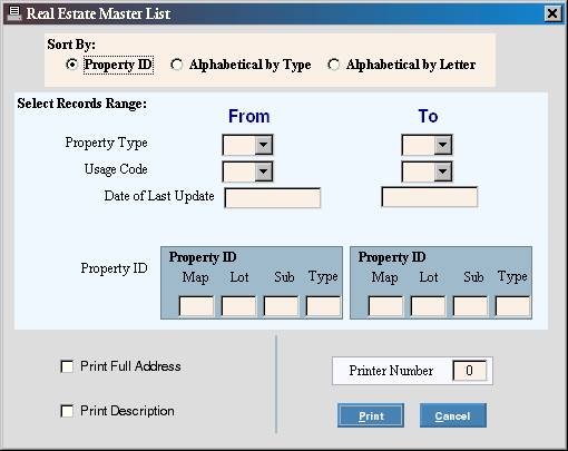 Real Estate Master List